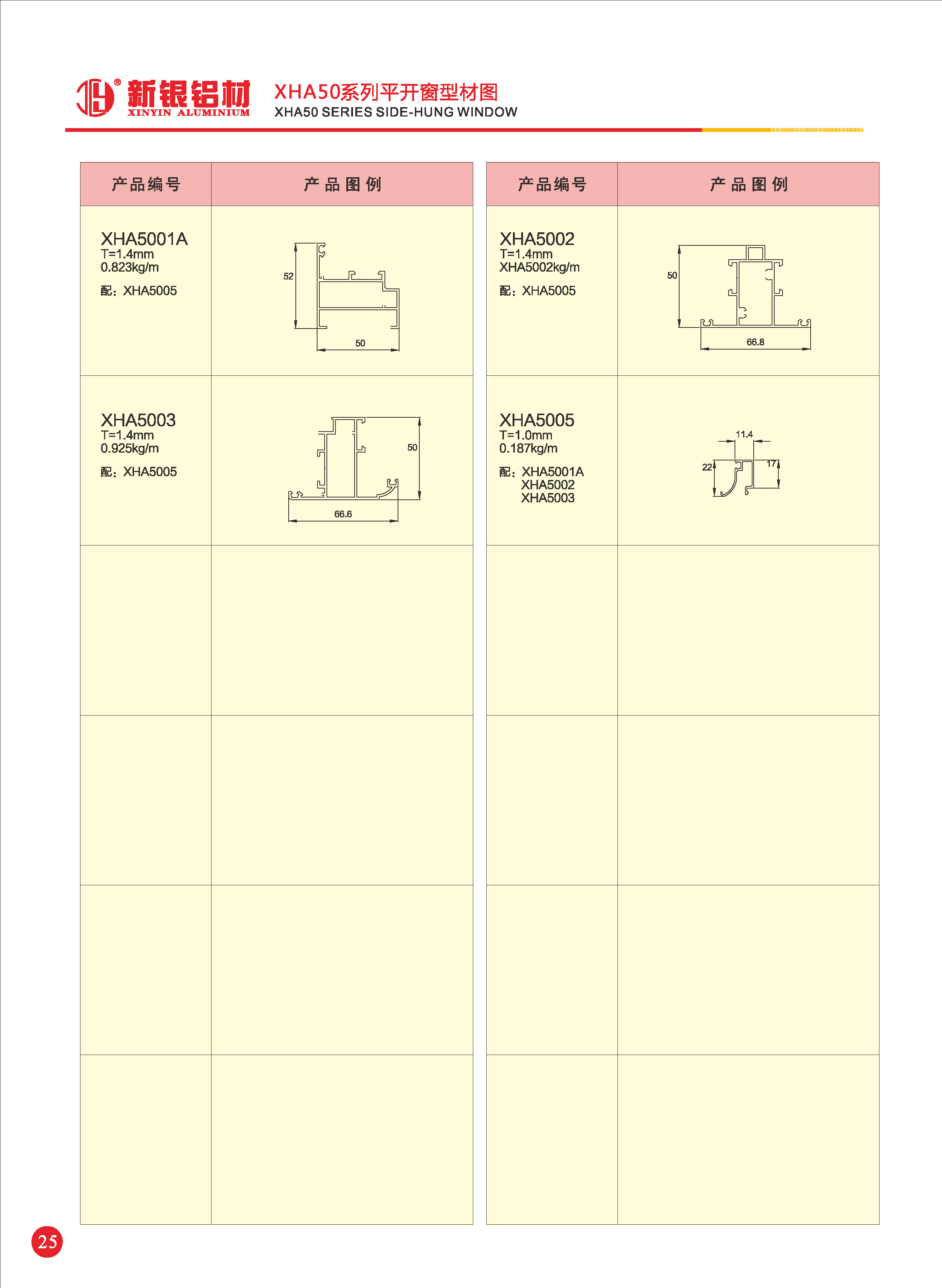 XHA50系列平開窗