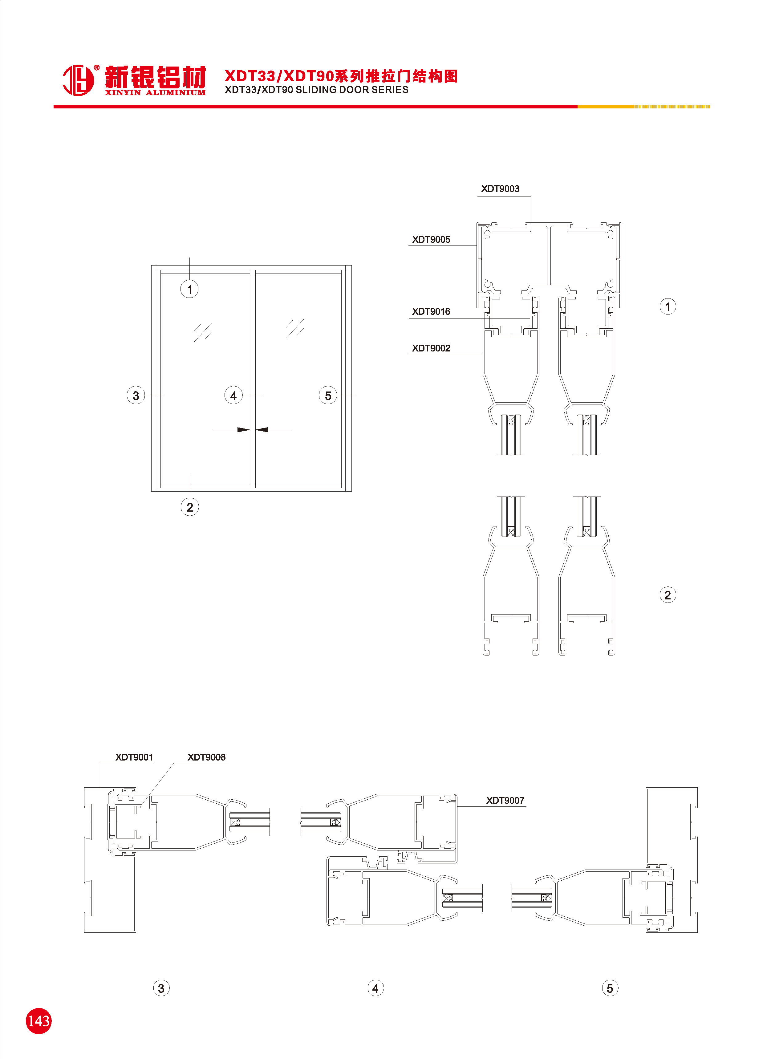 XDT33 XDT90系列吊趟推拉門